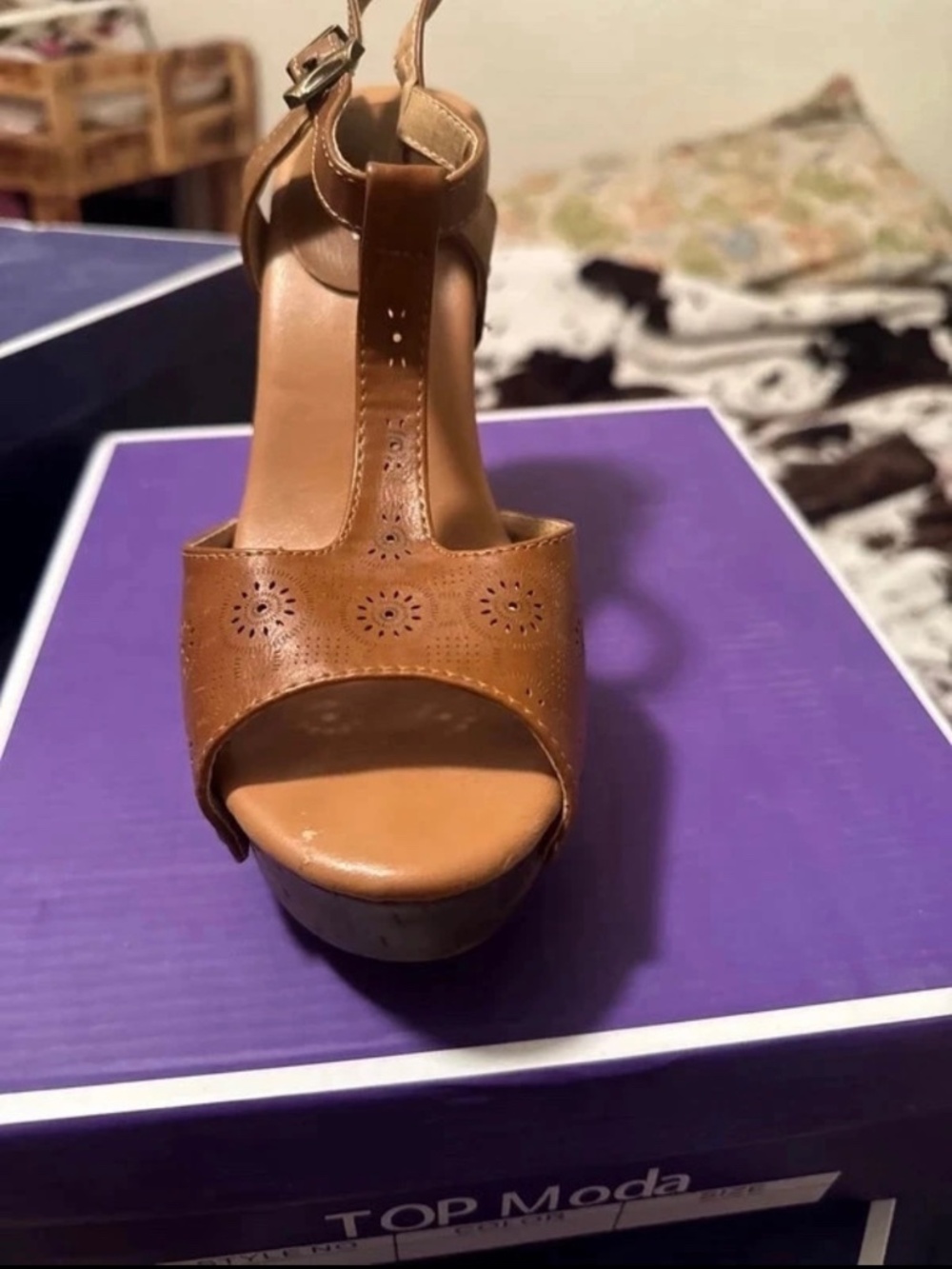 Top moda short Brown heel
